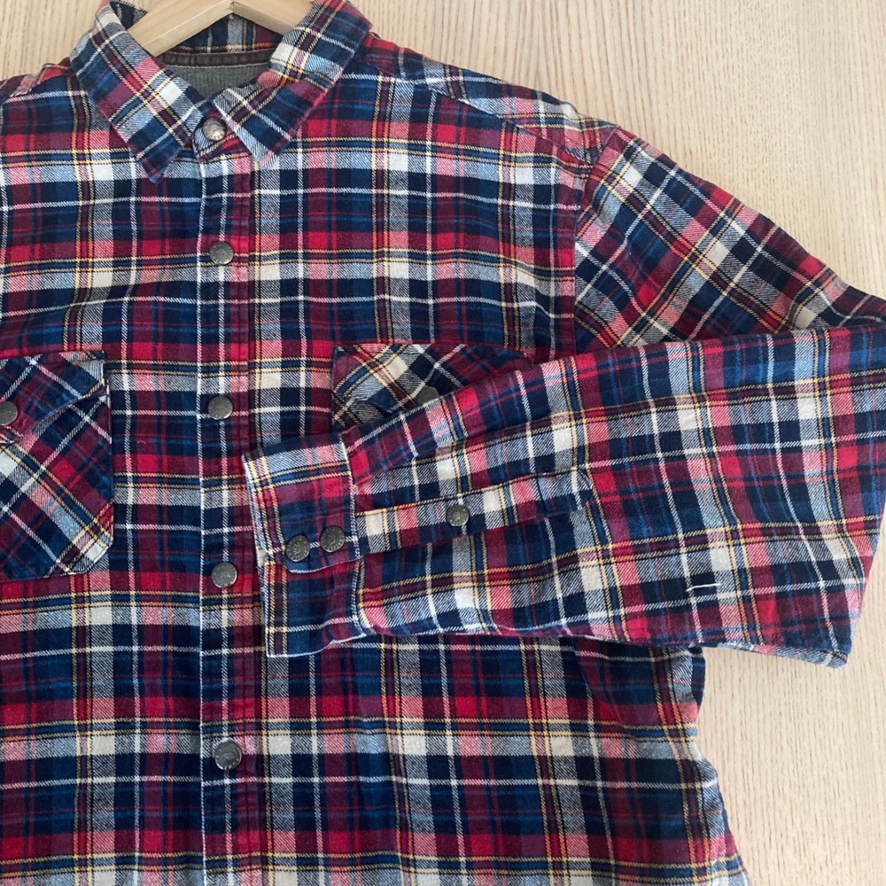 Dakota Grizzly Shirt Jacket Mens XL Red Plaid Flannel Thermal Lined Snap Front